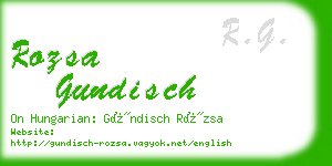 rozsa gundisch business card